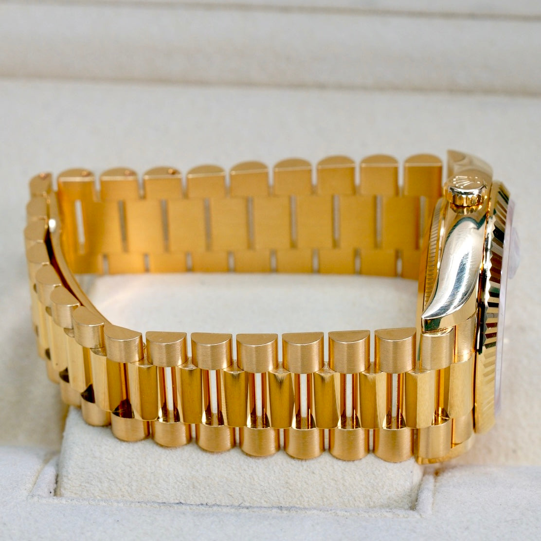 Rolex Day-Date 128238 White Roman Dial Yellow Gold President 36mm 2021