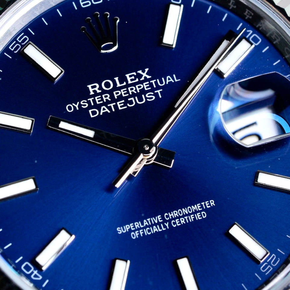 Rolex NEW 2025 Datejust 126334 Blue Stick Dial White Gold Bezel Stainless Steel Jubilee 41mm