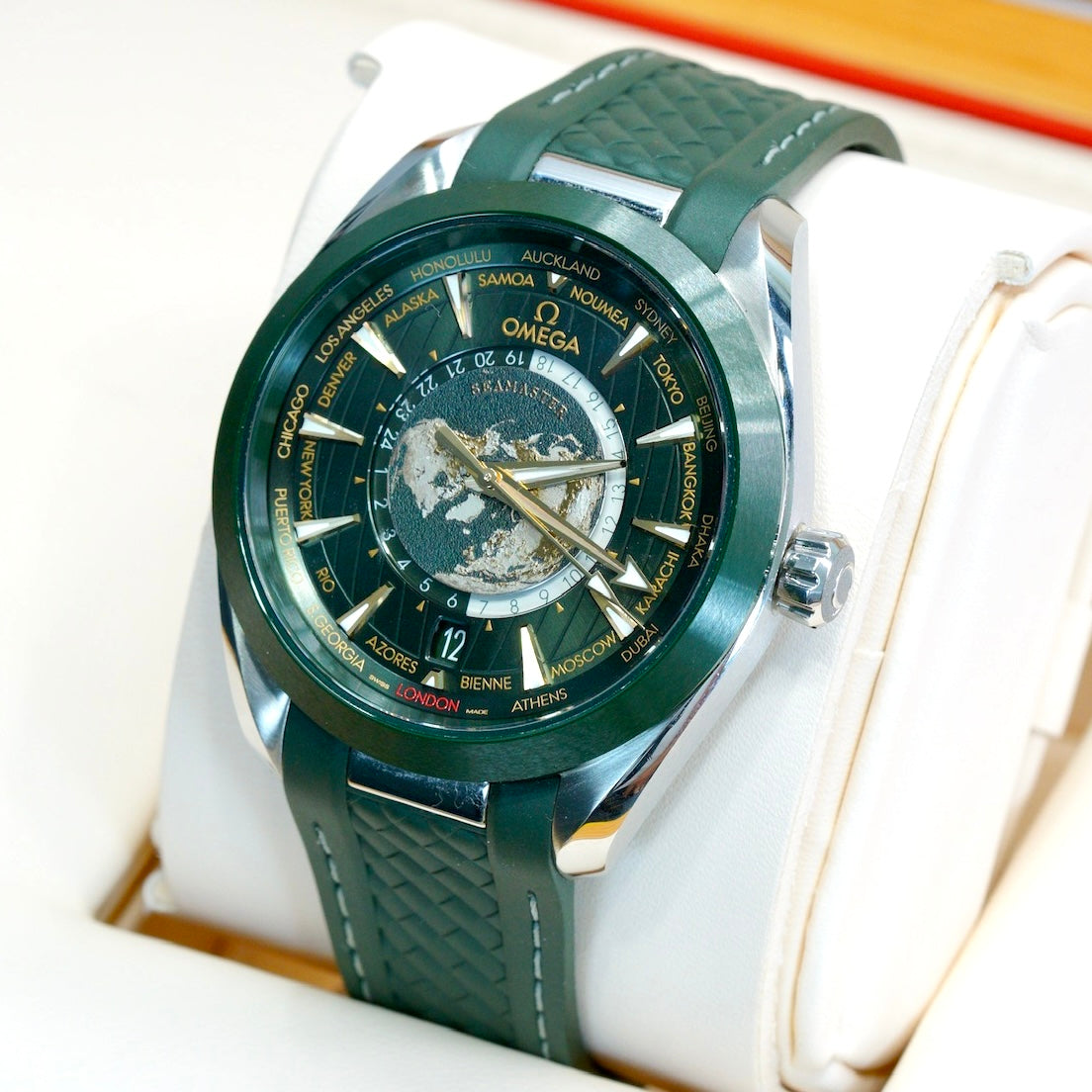 Omega Seamaster 220.32.43.22.10.001 Aqua Terra “WORLDTIME” Green Co‑axial Master Chronometer 2023