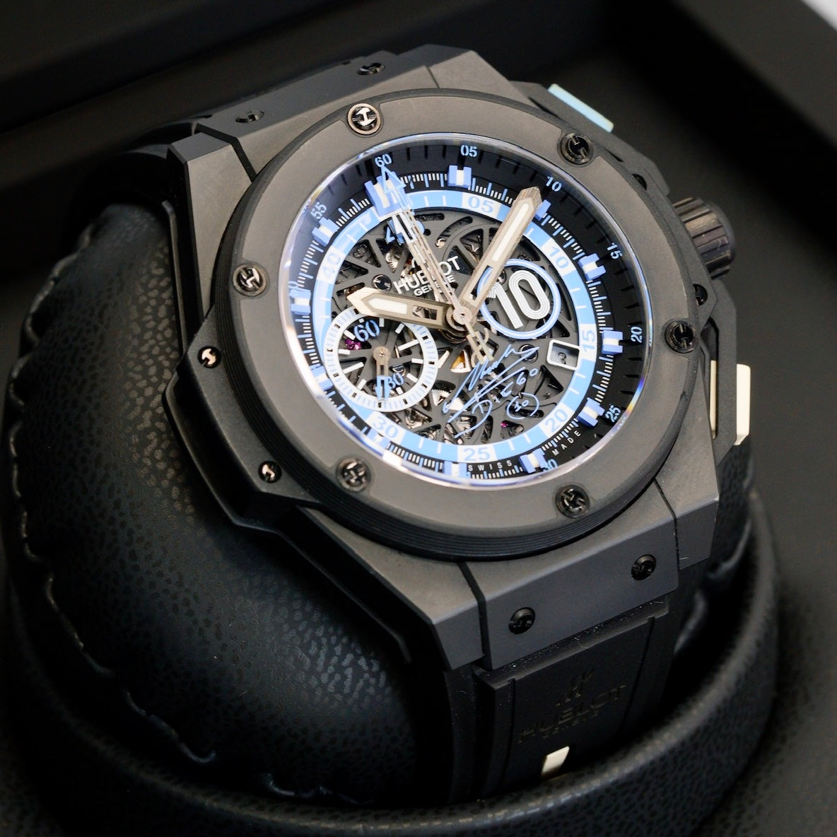 Hublot King Power “MARADONA” 716.CI.1129.RX.DMA11 Skeleton Dial Ceramic 48mm