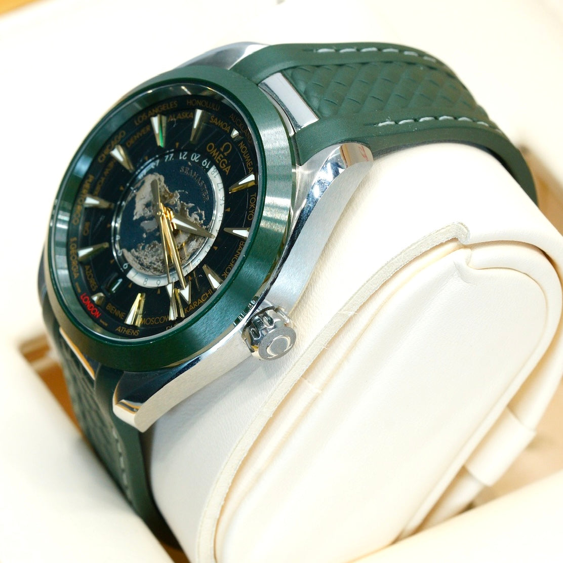 Omega Seamaster 220.32.43.22.10.001 Aqua Terra “WORLDTIME” Green Co‑axial Master Chronometer 2023