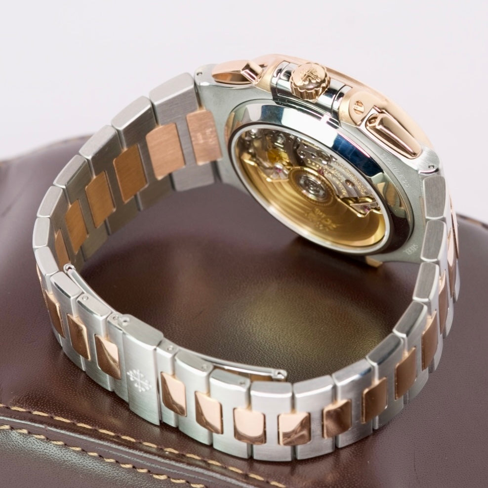 Patek Philippe Nautilus 5980/1AR-001 Blue Dial Chronograph Two-Tone Rose Gold & Steel 40.5mm