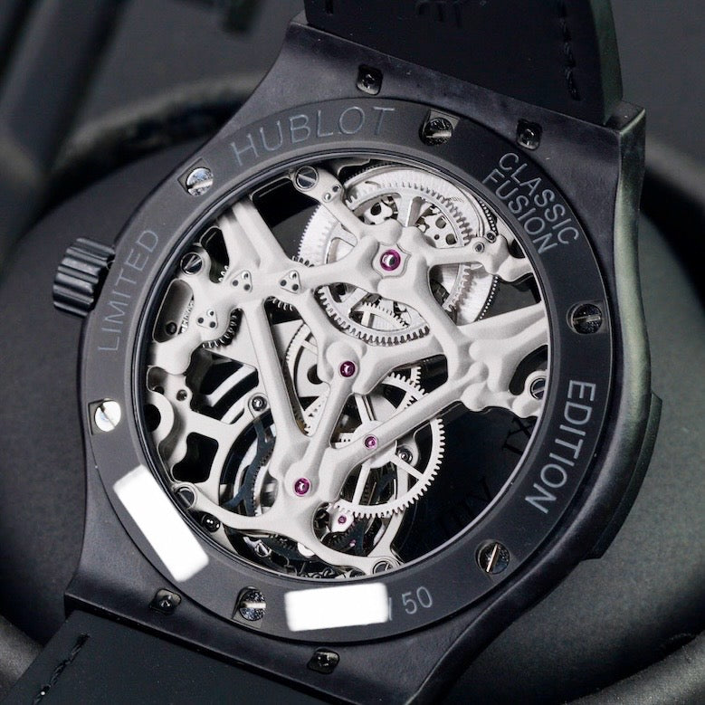 Hublot Classic Fusion Tourbillon 505.UC.0140.LR.SKULL “SKULL” Skeleton Dial Carbon Case 45mm Limited Edition 50 pieces