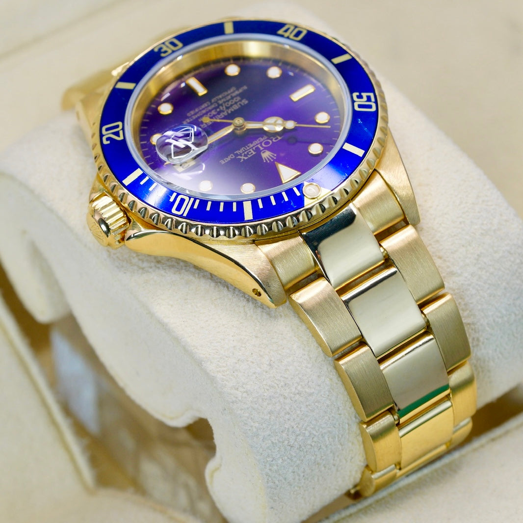 Rolex Submariner Date 16618LB “BLUESY” Yellow Gold Blue Dial & Bezel 40mm