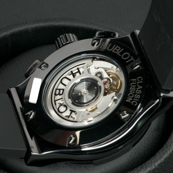 Hublot Classic Fusion 521.CM.1171.RX Black Ceramic Chronograph Black Rubber Strap 45mm