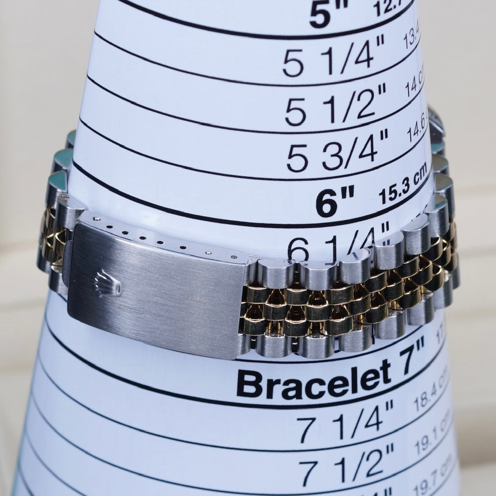 Rolex Datejust 16233 Silver Stick Dial Two-Tone Yellow Gold & Steel 36mm