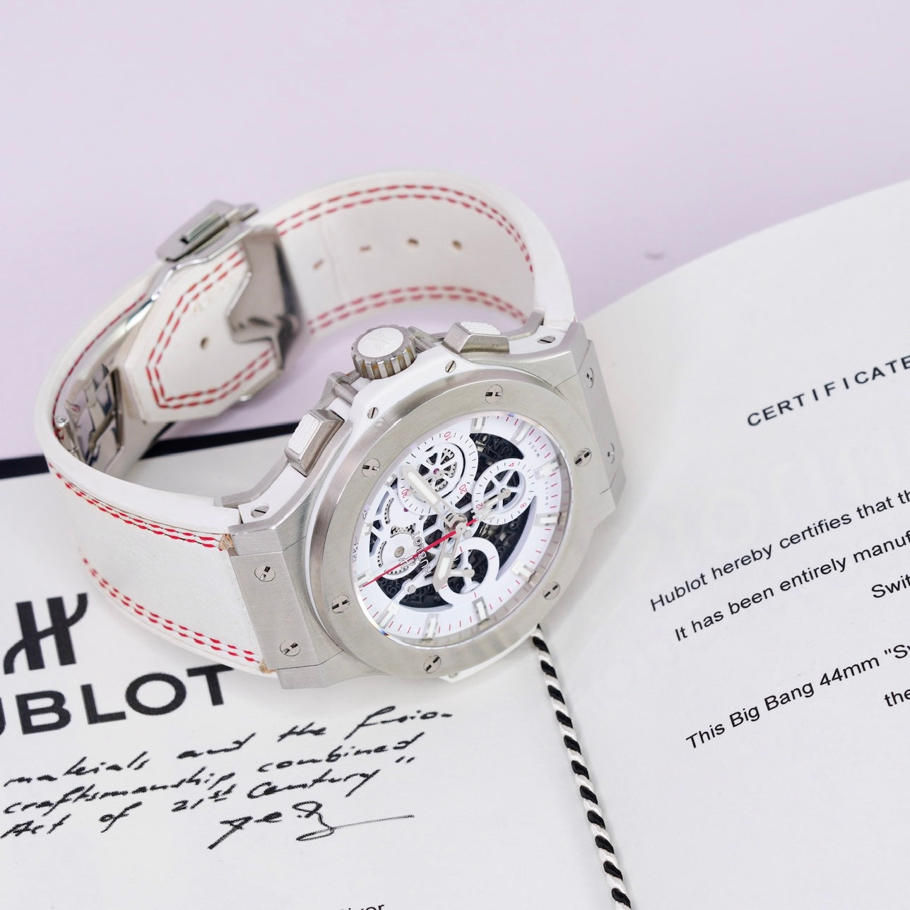 Hublot Big Bang Aero Bang 311.SE.2113.VR.JDR14 “150 ANNIVERSARY” Skeleton Dial Stainless Steel White Rubber Strap 44mm
