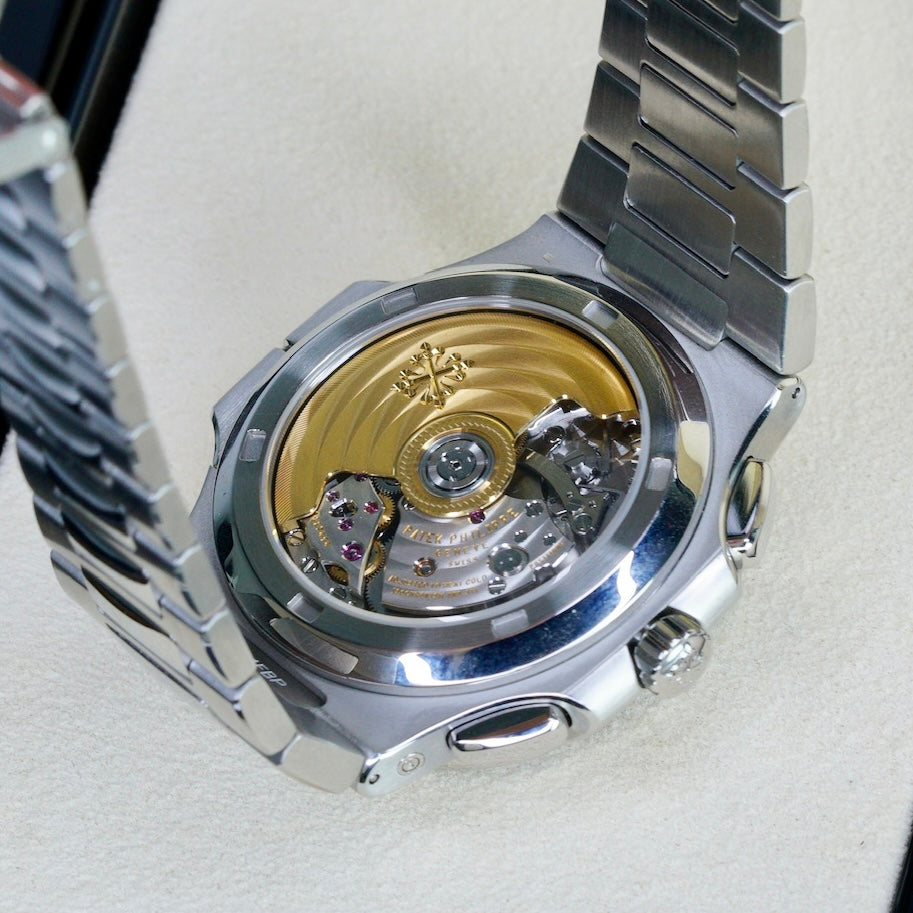 Patek Philippe Nautilus 5990/1A-001 “TRAVEL TIME” Service Blue Dial Stainless Steel 40.5mm 2018