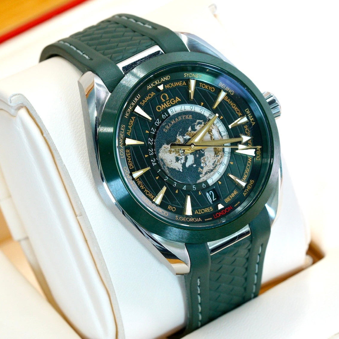 Omega Seamaster 220.32.43.22.10.001 Aqua Terra “WORLDTIME” Green Co‑axial Master Chronometer 2023