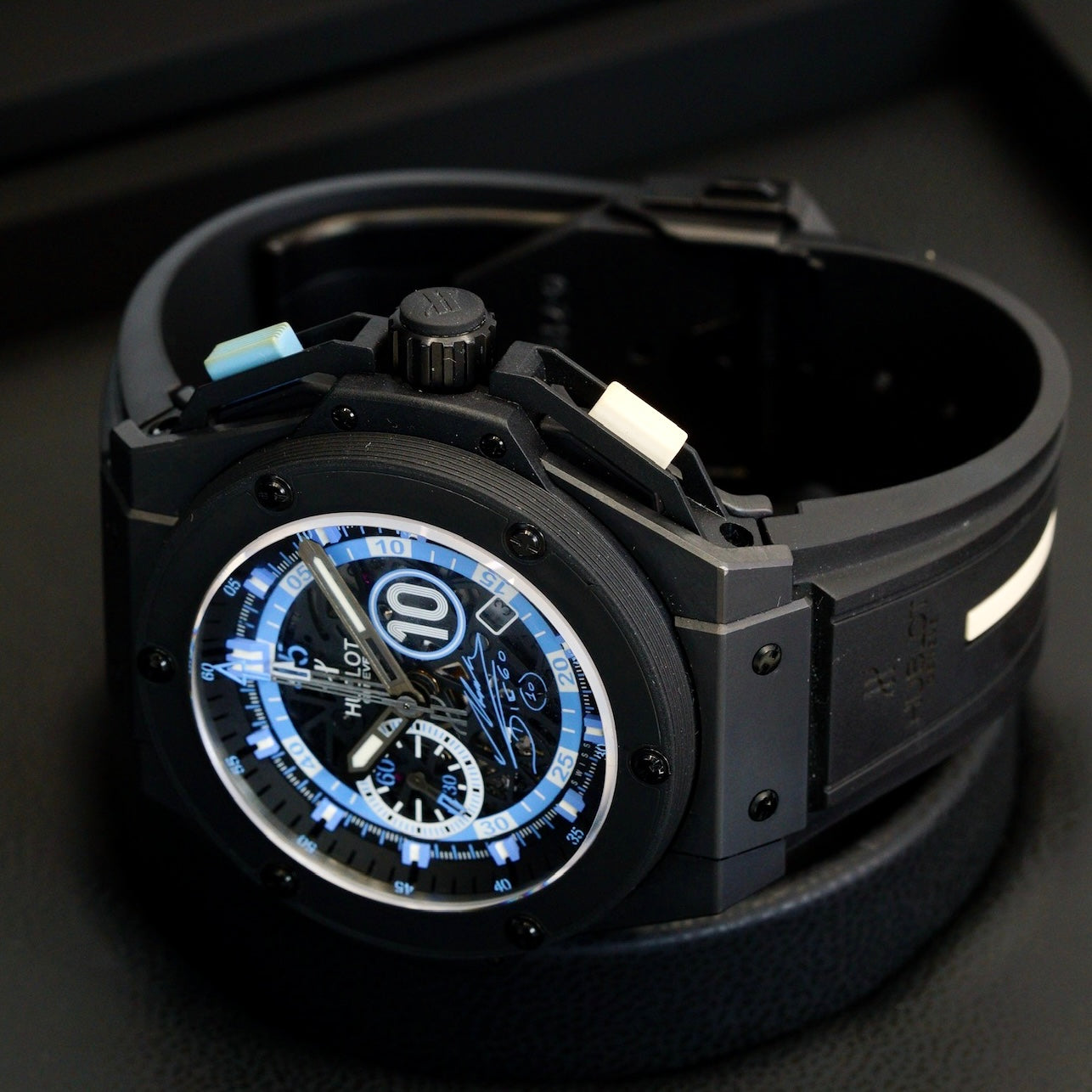 Hublot King Power “MARADONA” 716.CI.1129.RX.DMA11 Skeleton Dial Ceramic 48mm