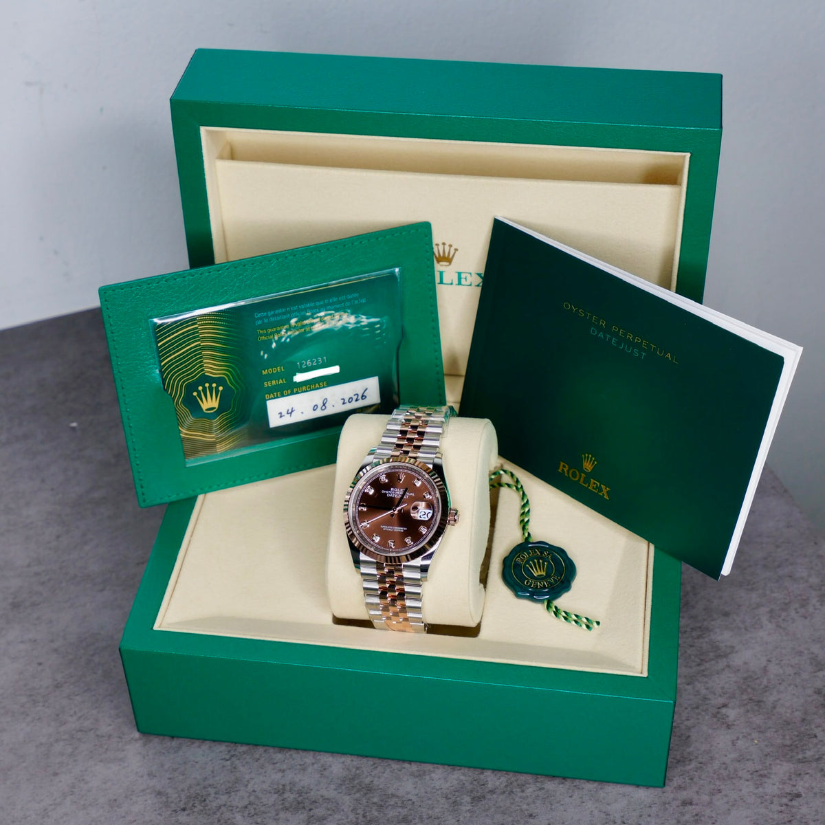 Rolex NEW 2026 Datejust 126231 “CHOCO DIAMOND” Brown Diamond Dial Two-Tone Rose Gold & Steel 36mm