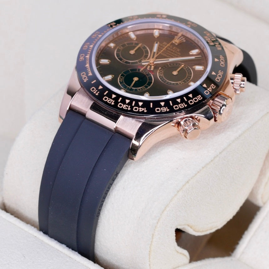 Rolex Daytona 116515LN “CHOCOLATE” Brown Dial Black Subdials Rose Gold Oysterflex 40mm 2020