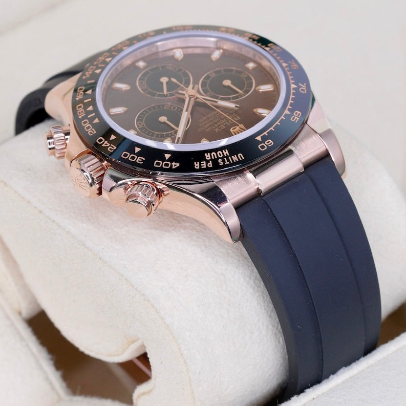 Rolex Daytona 116515LN “CHOCOLATE” Brown Dial Black Subdials Rose Gold Oysterflex 40mm 2020