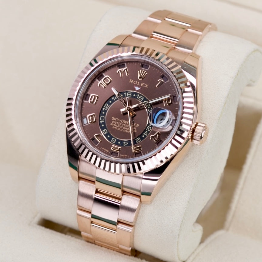 Rolex Sky-Dweller 326935 “CHOCOLATE” Brown Arabic Dial Rose Gold 42mm 2018