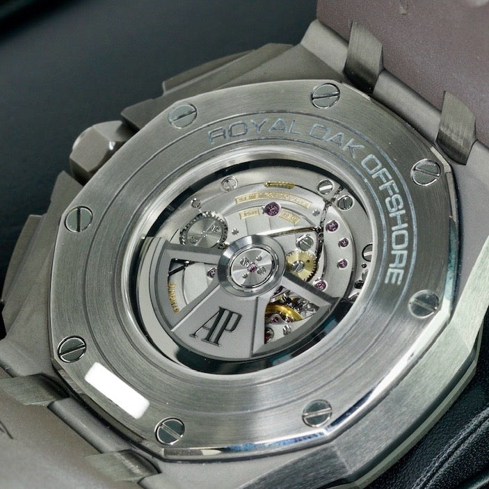 Audemars Piguet Royal Oak Offshore 26400IO.OO.A004CA.02 Grey Dial Blue Accents Titanium Rubber Strap Chronograph 44mm
