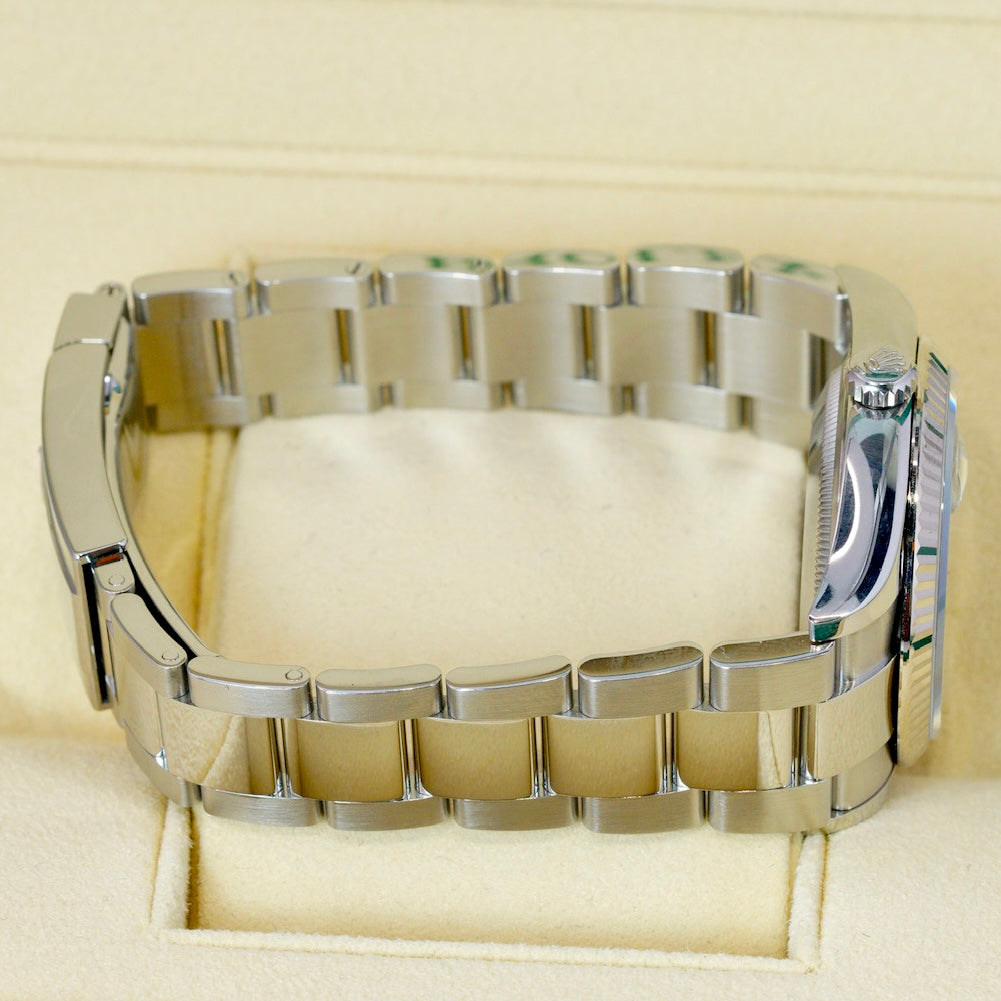 Rolex Datejust 126234 Blue Dial White Gold Bezel Stainless Steel Oyster 36mm 2023