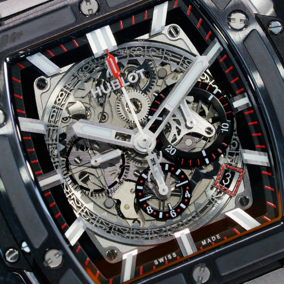 Hublot Spirit Of Big Bang 601.NM.0173.LR Titanium Skeleton Dial Leather Strap 45mm