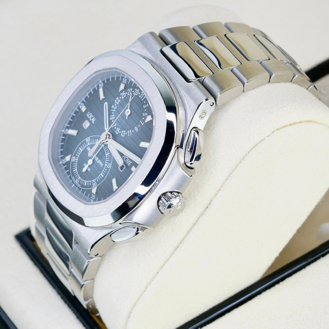 Patek Philippe Nautilus 5990/1A-001 “TRAVEL TIME” Service Blue Dial Stainless Steel 40.5mm 2018