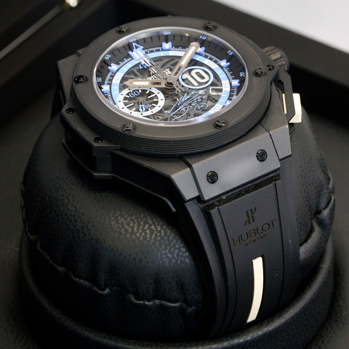 Hublot King Power “MARADONA” 716.CI.1129.RX.DMA11 Skeleton Dial Ceramic 48mm
