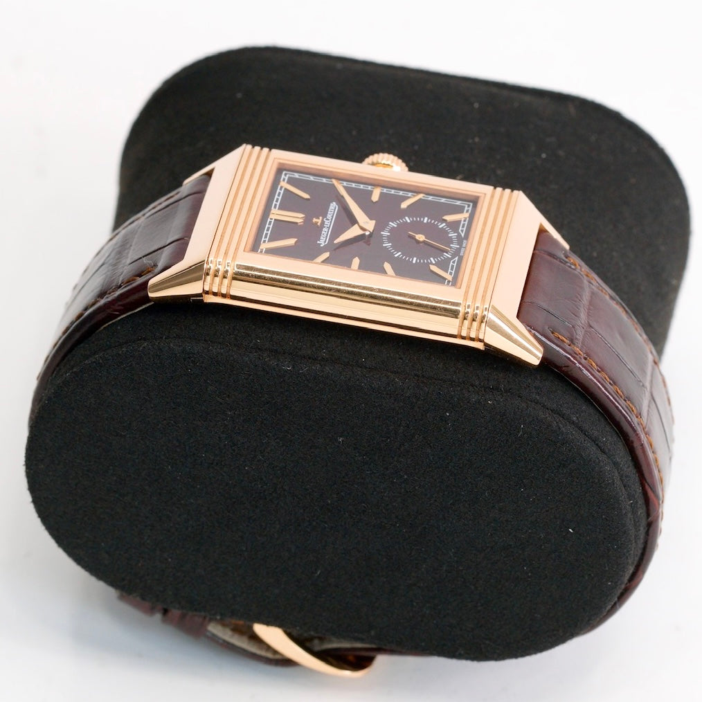 Jaeger-LeCoultre Reverso Q713256J “BURGUNDY DIAL” Tribute Small Seconds Rose Gold