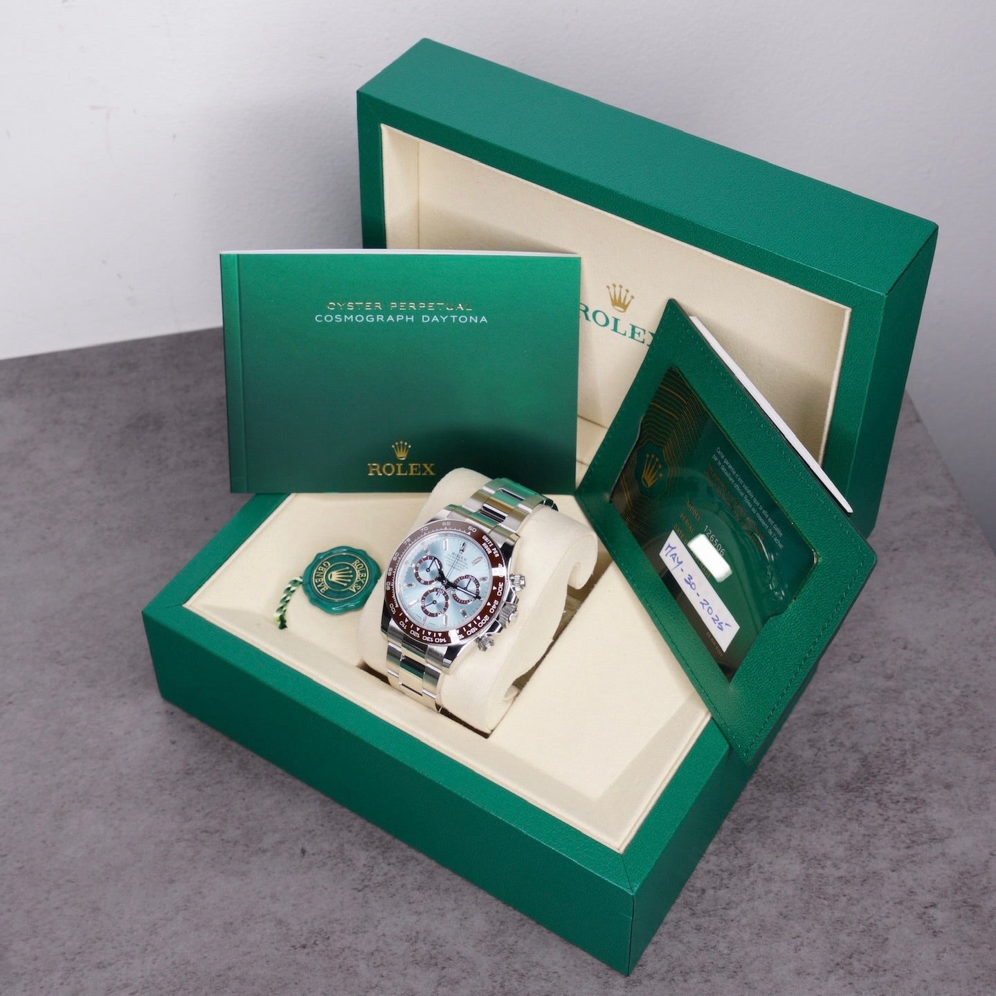 Rolex Daytona 126506 “PLATONA BAGUETTE” Ice Blue Baguette Dial Platinum 40mm 2025