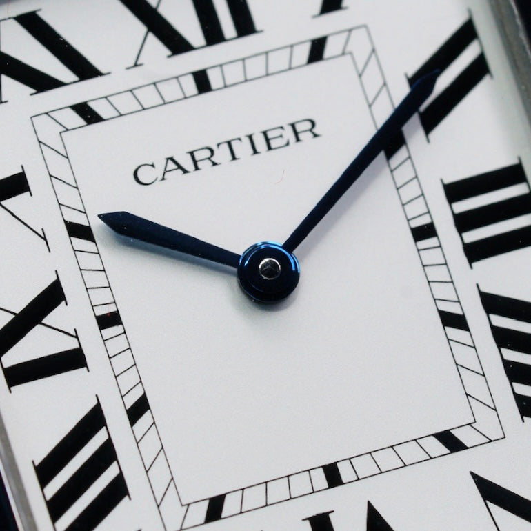 Cartier Tank Solo W5200003 White Dial Stainless Steel Leather Strap Quartz