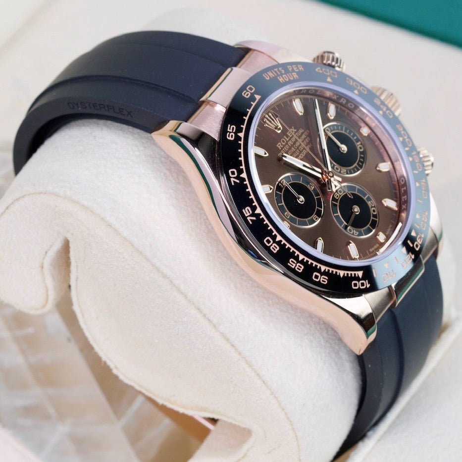 Rolex Daytona 116515LN “CHOCOLATE” Brown Dial Black Subdials Rose Gold Oysterflex 40mm 2020