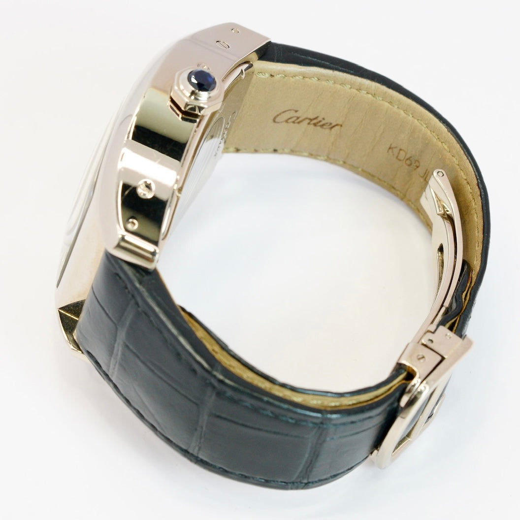 Cartier Tortue W1580048 Perpetual White Gold Skeleton Dial