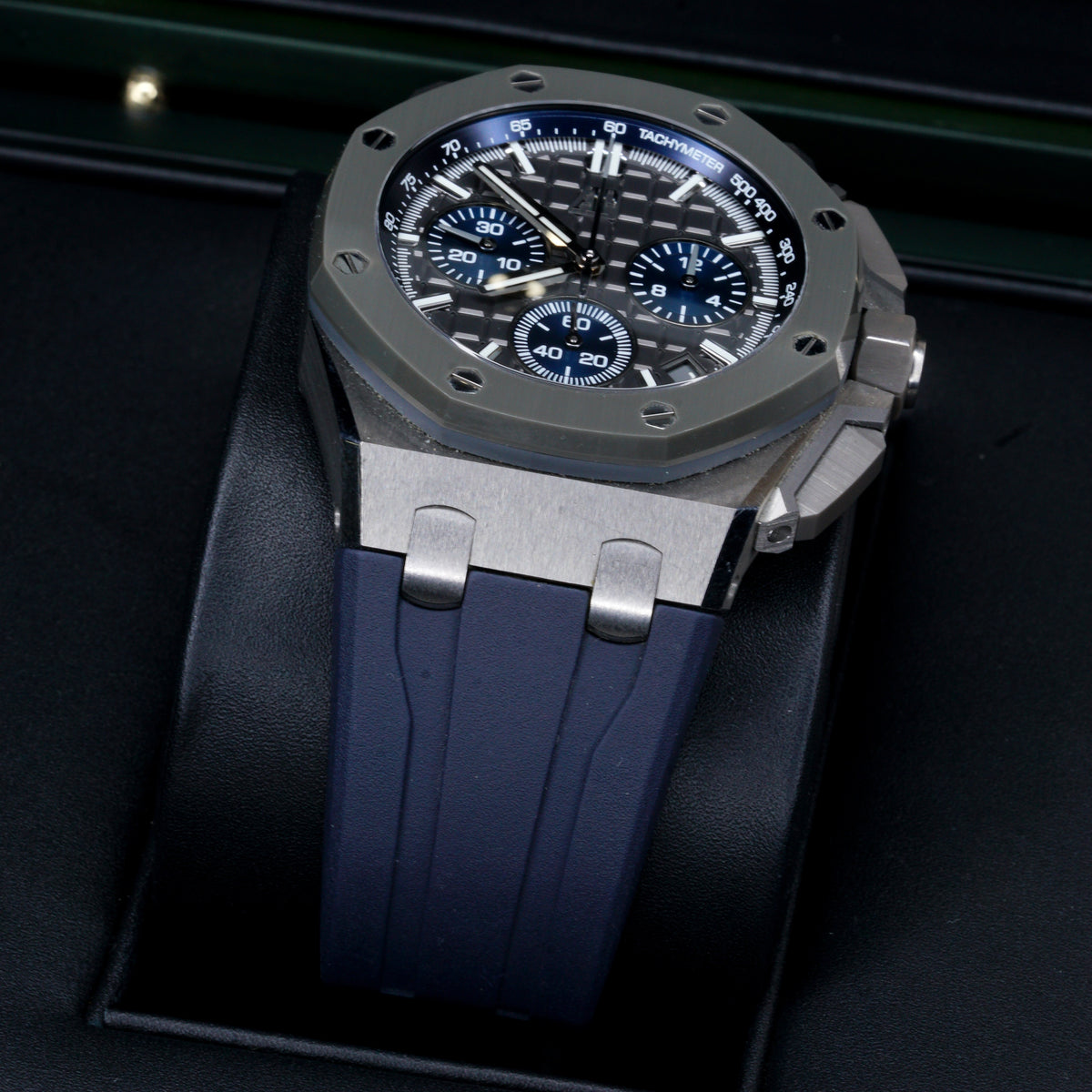 Audemars Piguet Royal Oak Offshore 26420IO.OO.A009CA.01 Grey Dial Blue Sub Dials Titanium
