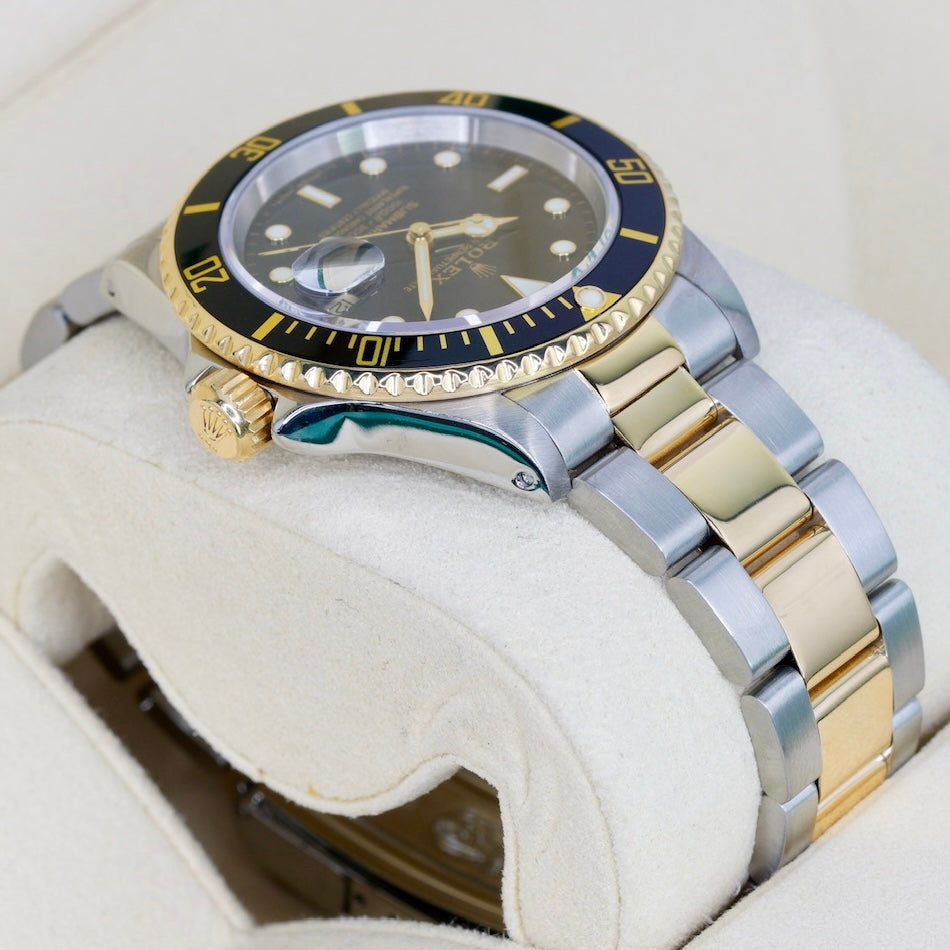Rolex Submariner Date 16613LN Black Dial Two-Tone Yellow Gold & Steel 40mm