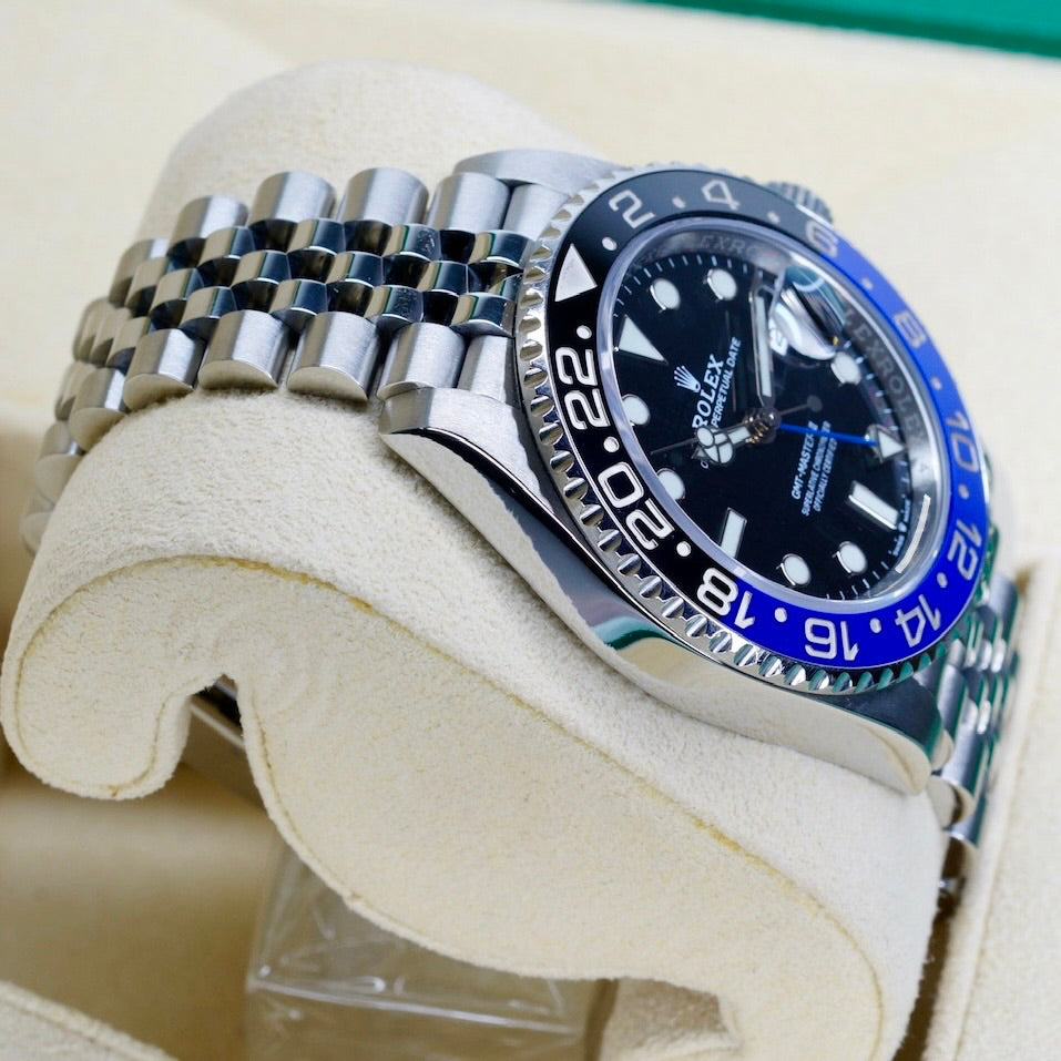 Rolex GMT-Master II 126710BLNR "BATGRIL" Black Dial Black & Blue Bezel Stainless Steel Jubilee 40mm