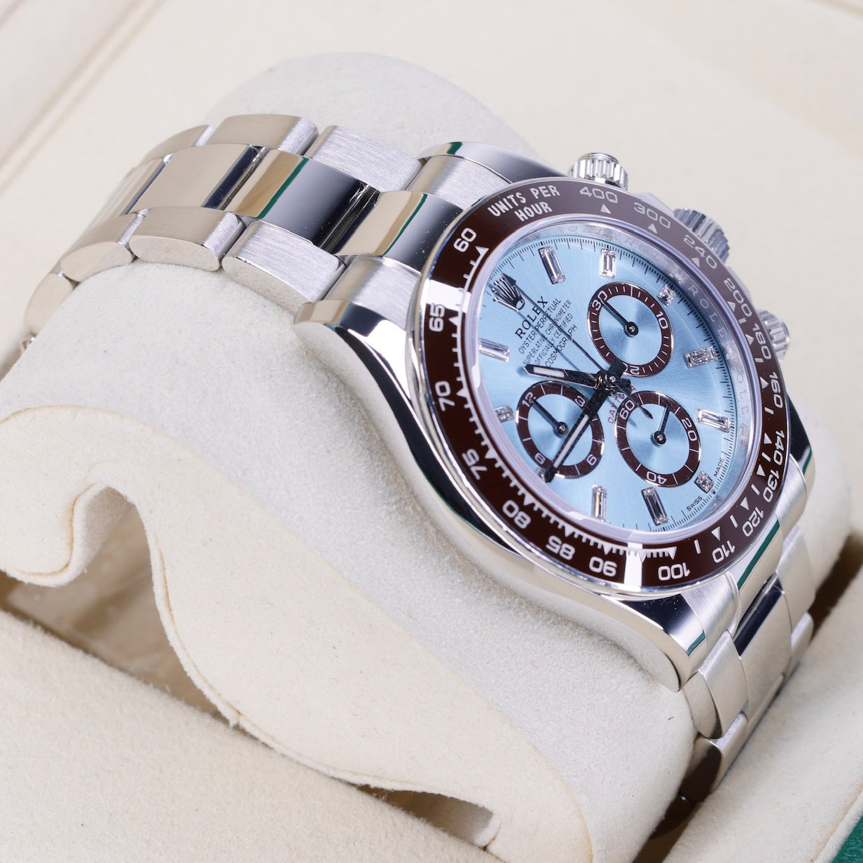 Rolex Daytona 126506 “PLATONA BAGUETTE” Ice Blue Baguette Dial Platinum 40mm 2025