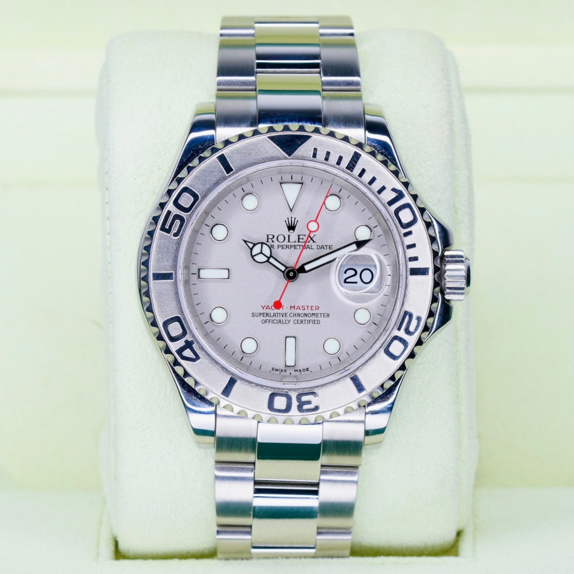 Rolex Yacht-Master 16622 “PLATINUM” Grey Dial Platinum Bezel Stainless Steel 40mm 2006
