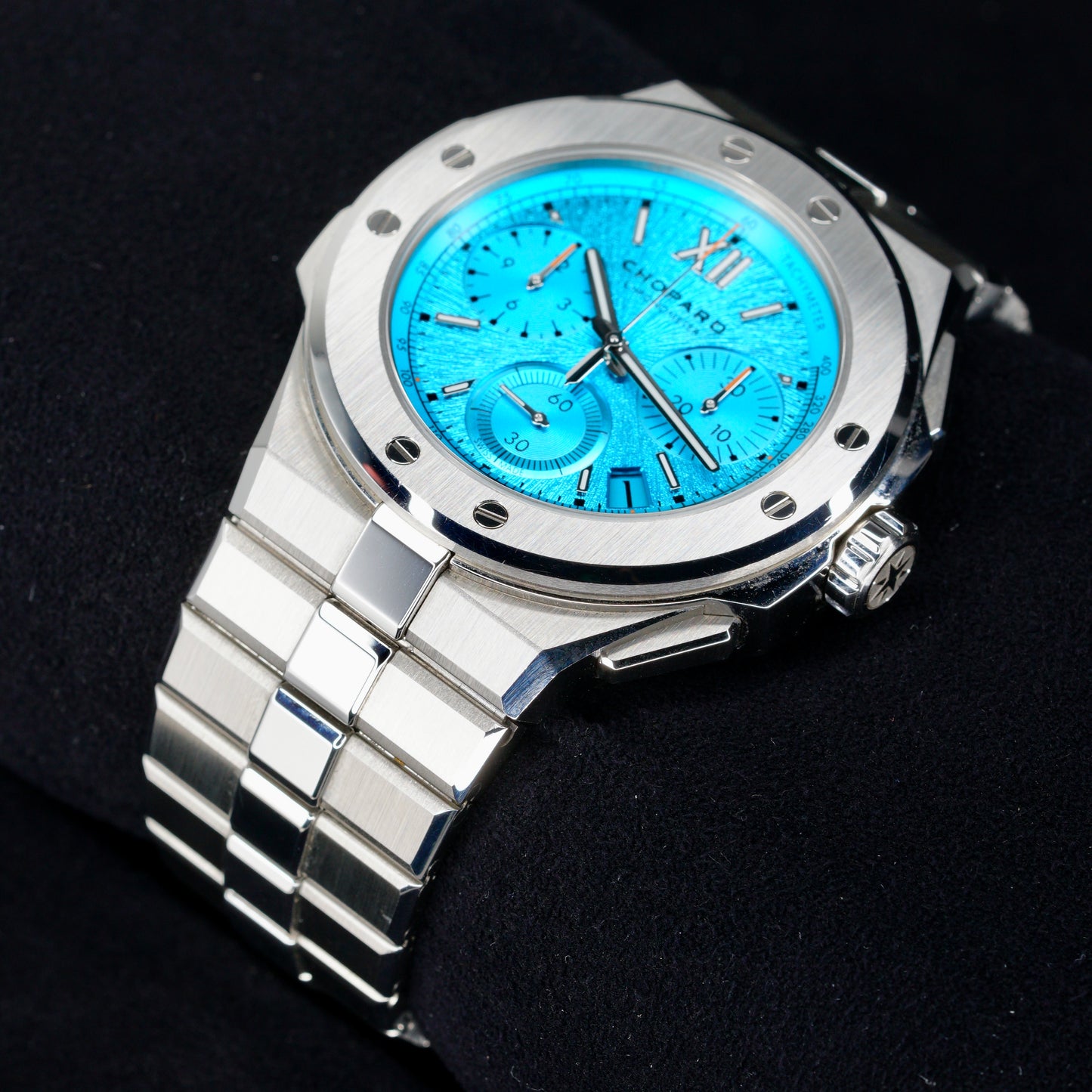 Chopard Alpine Eagle 298609-3006 “MARITIME BLUE XL” Turquoise Dial Chrono Stainless Steel 44mm