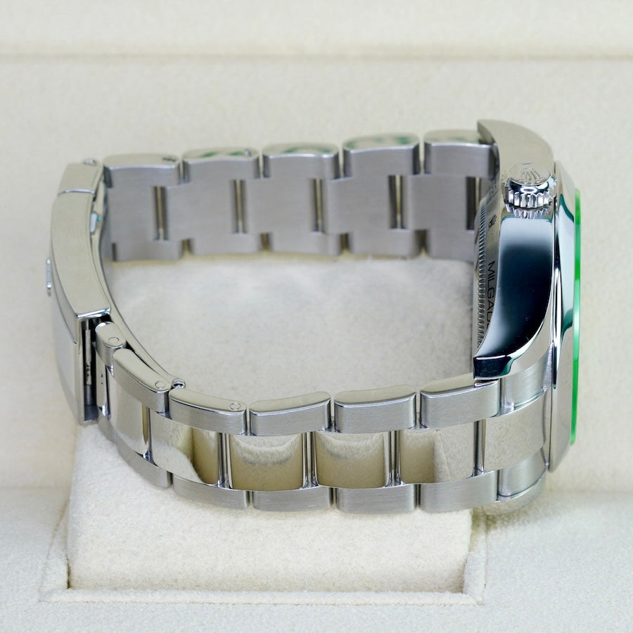 Rolex Milgauss 116400GV Black Dial Green Crystal Stainless Steel Oyster 40mm 2015