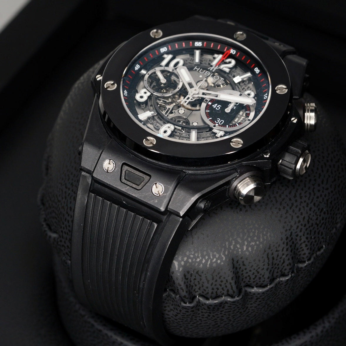 Hublot Big Bang Unico 411.CI.1170.RX Skeleton Dial Ceramic Case Rubber Strap 45mm