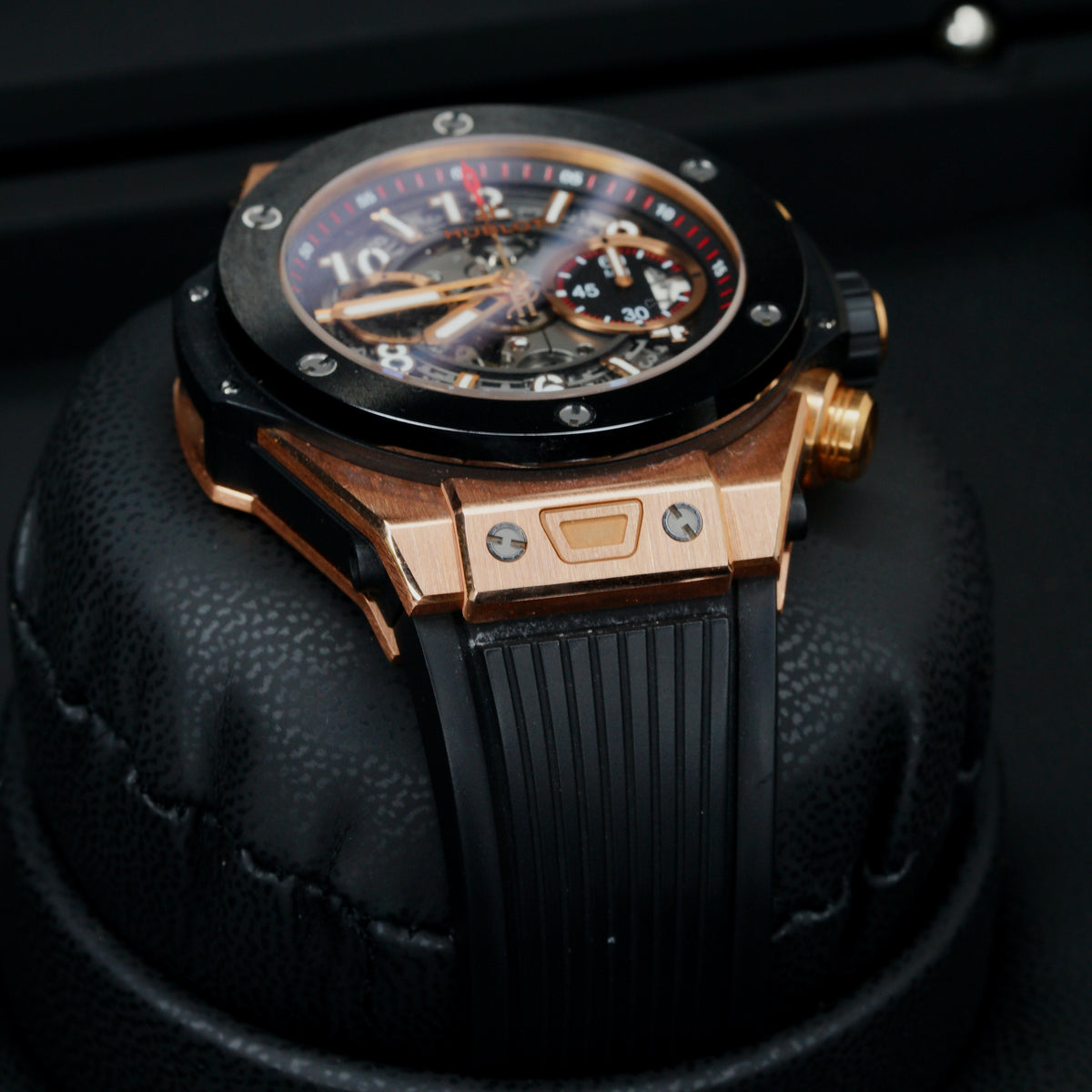 Hublot Big Bang Unico 411.OM.1180.RX “KING GOLD” Skeleton Dial Ceramic Bezel King Gold 45mm