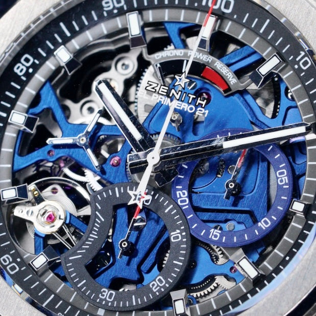 Zenith Defy El Primero 21 95.9002.9004/78.M9000 Skeleton Blue Dial Titanium 44mm 2019