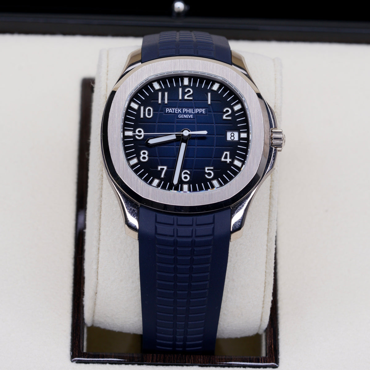 Patek Philippe Aquanaut 5168G-001 “BLUE AQUA” Blue Dial White Gold Tropical Strap 42mm 2024