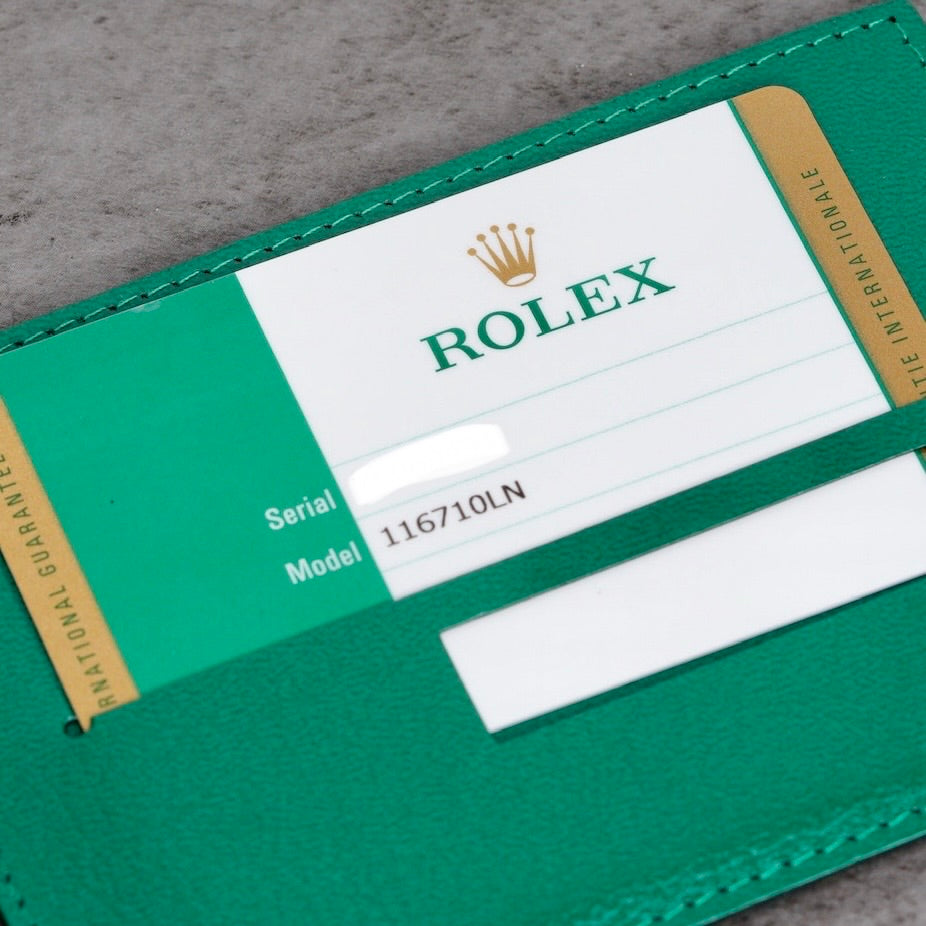 Rolex GMT-Master II 116710LN “GREEN ARROW” Black Dial Green Letters Stainless Steel 40mm 2017