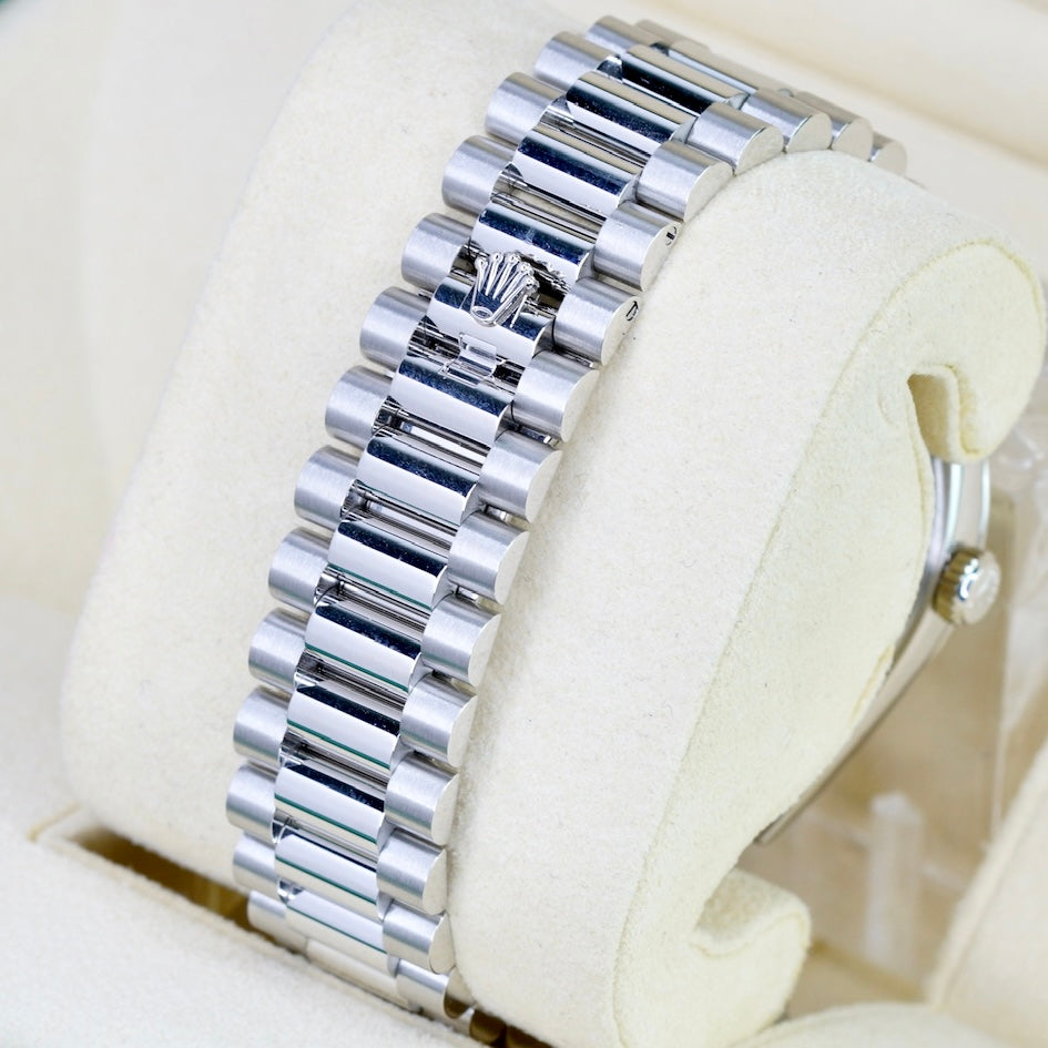 Rolex Day-Date 228206 “ICE BLUE” Ice Blue Baguette Dial Platinum 40mm 2018