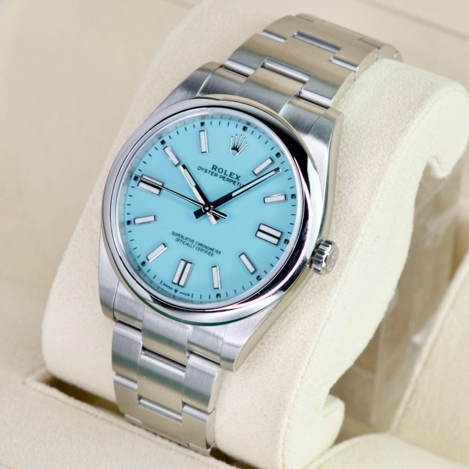Rolex NEW Oyster Perpetual 124300 “TIFFANY” Turquoise Dial Stainless Steel 41mm