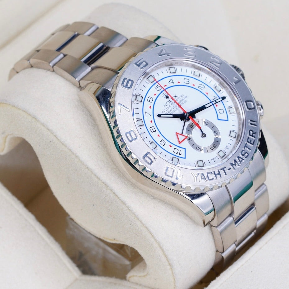 Rolex Yacht-Master II 116689 White Dial White Gold 44mm 2013