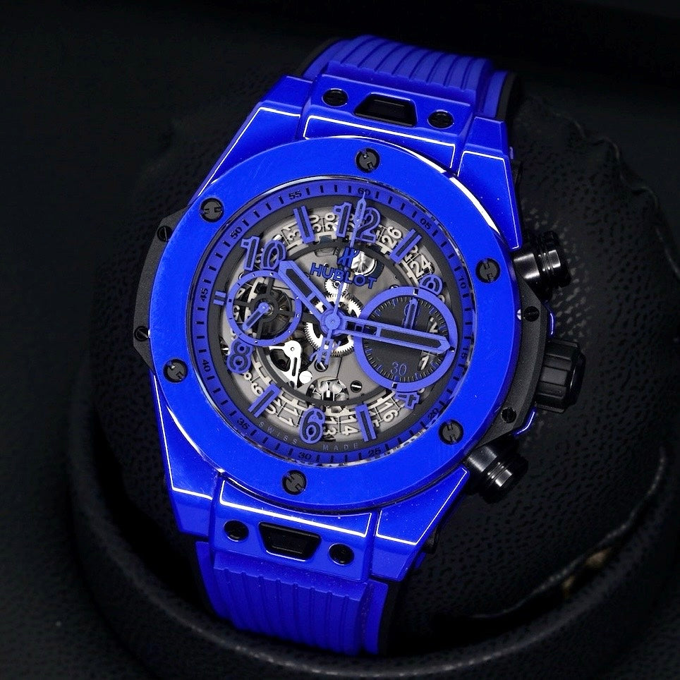 Hublot Big Bang Unico 411.ES.5119.RX “BLUE MAGIC” Skeleton Dial Blue Ceramic Limited Edition 500 45mm