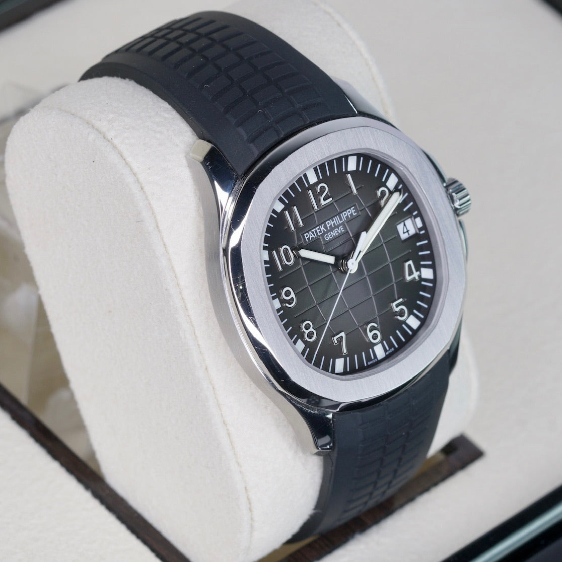 Patek Philippe Aquanaut 5167/1A-001 Black Dial Stainless Steel Bracelet & Tropical Strap 40mm 2011