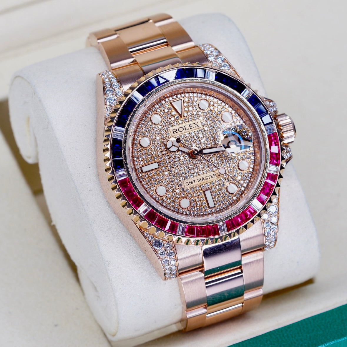 Rolex GMT-Master II 126715CHNR “AM SARU” Rose Gold Am Diamond Set 40mm 2019