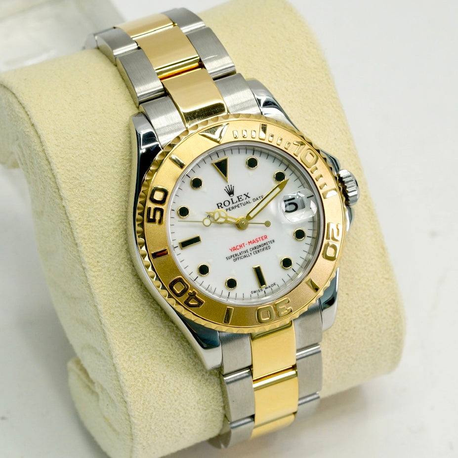 Rolex Yacht-Master 68623 Two-Tone Yellow Gold & Steel White Dial 35mm