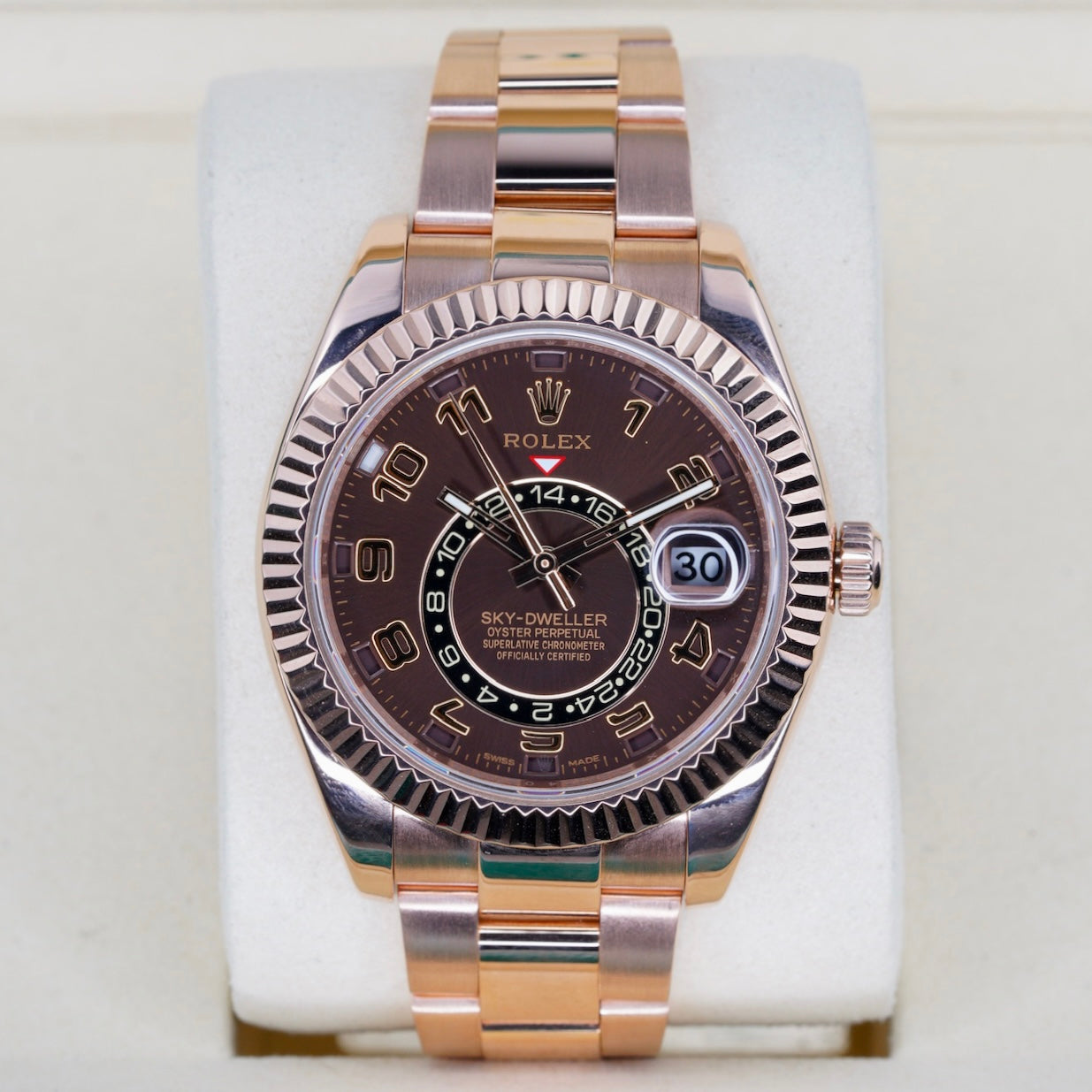 Rolex Sky-Dweller 326935 “CHOCO ARABIC” Brown Arabic Dial Rose Gold 42mm 2017