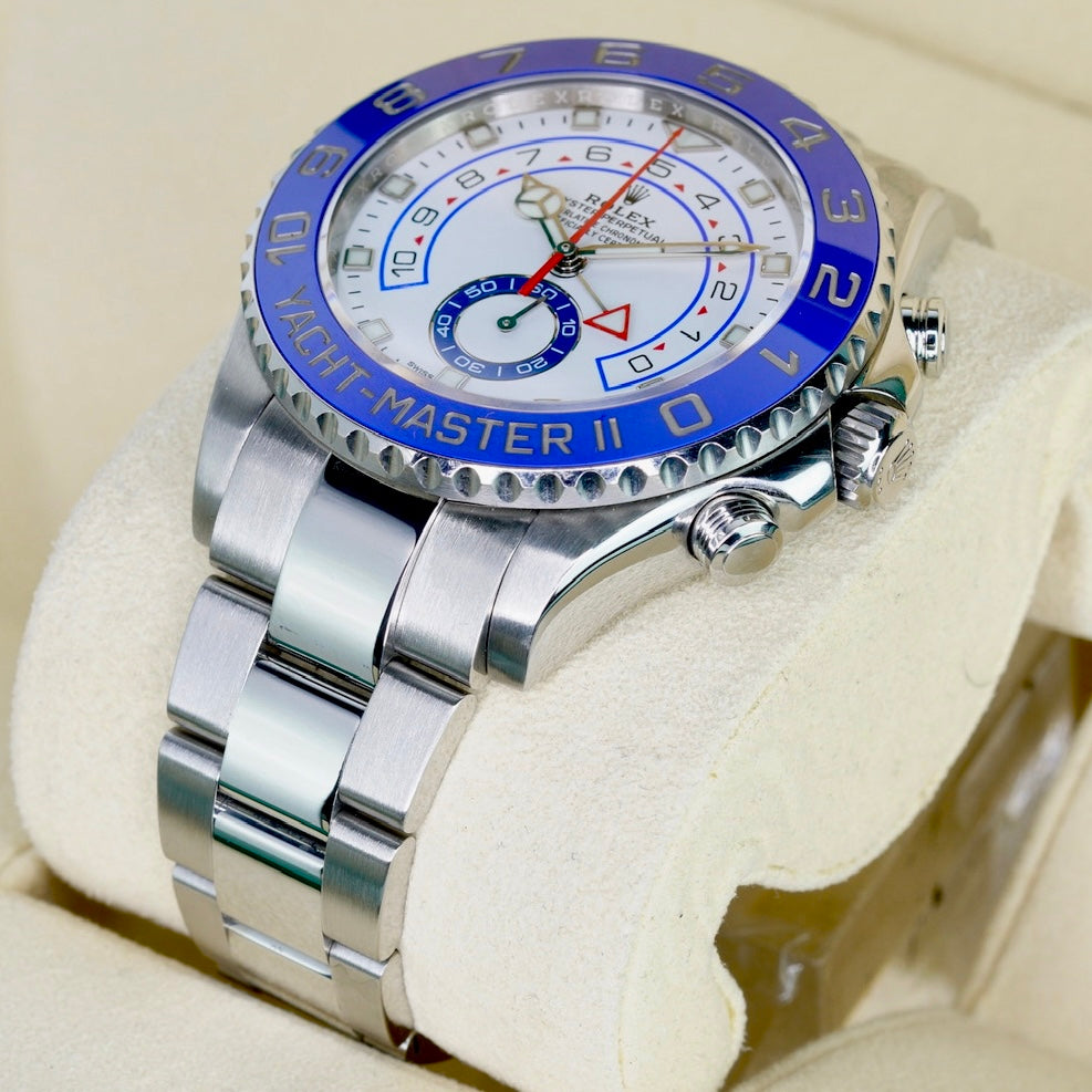 Rolex Yacht-Master II 116680 “MERCEDES” White Dial Mercedes Hands Stainless Steel 44mm