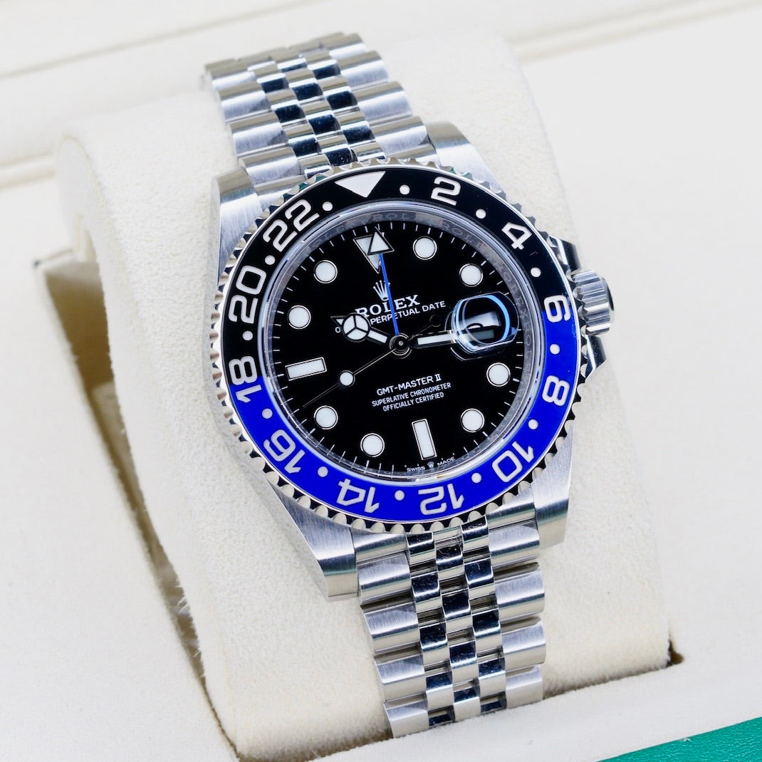 Rolex GMT-Master II 126710BLNR "BATGRIL" Black Dial Black & Blue Bezel Stainless Steel Jubilee 40mm 2020